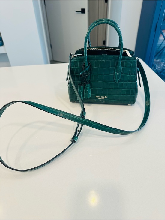 kate spade Handbags - Kate Spade New York Emerald Croc-Embossed Small Satchel NWOT